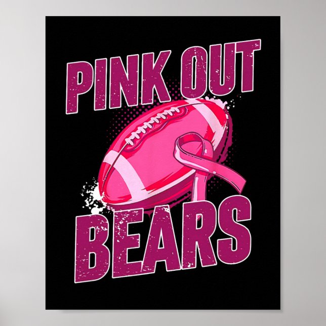 Pink-out Fußball-Kampf Brustkrebs Poster (Vorne)