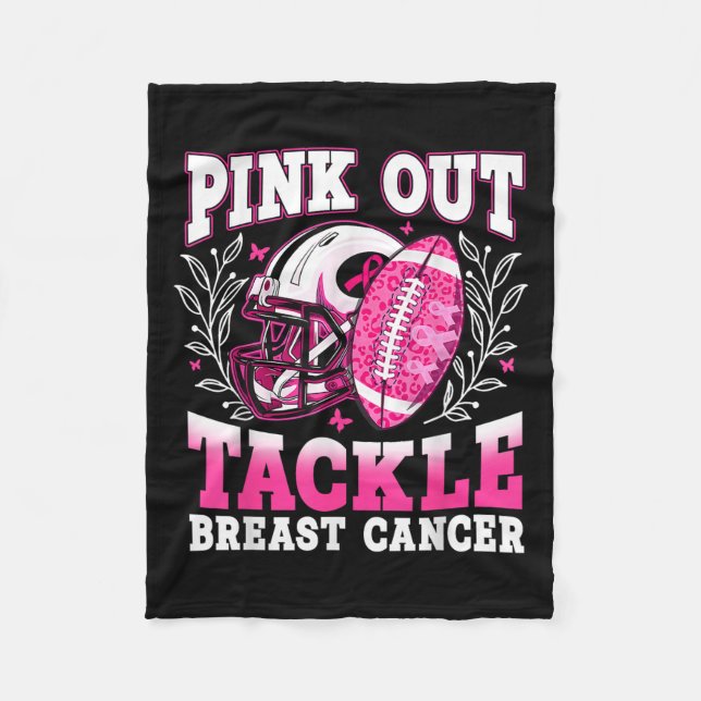 Pink-Out-Taktik Brustkrebs-Bewusstsein Amerikanisc Fleecedecke (Vorderseite)