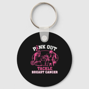 Pink-Out-Taktik Brustkrebs-Bewusstsein Amerikanisc Schlüsselanhänger