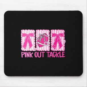 Pink-Out-Taktik Brustkrebs Coquette Bow Footll Mousepad