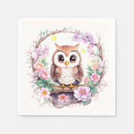 Pink Owl Adventure Baby Girl Dusche Serviette