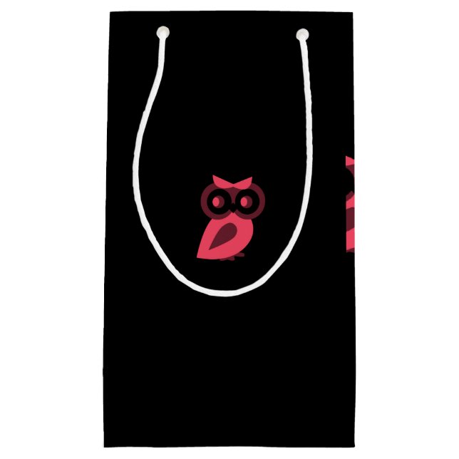 Pink Owl Geschenktasche Kleine Geschenktüte (Vorderseite)