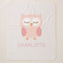 "Pink Owl", niedliche und skurrile Mädchen Sherpadecke