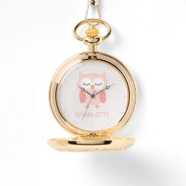 'Pink Owl', niedliches, individuelles Keepsake Poc Armbanduhr
