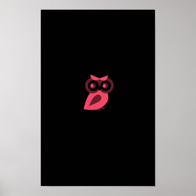 Pink Owl Poster (Vorne)