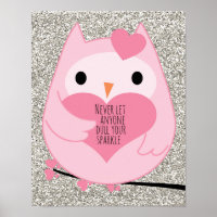 Pink Owl Sparkquote