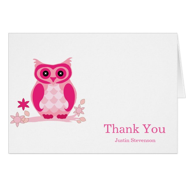 Pink Owl Vielen Dank (Vorderseite (Horizontal))