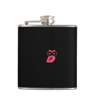 Pink Owl Vinyl Wrackkolben Flachmann