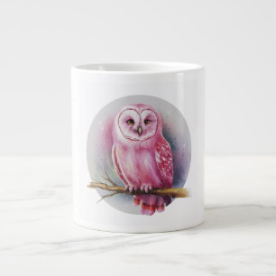 Pink Owl White Coffee Tasse