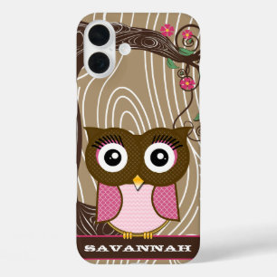 Pink Owl Wood Grain Tree Zig Zag Wählen Sie Farben title_seo2