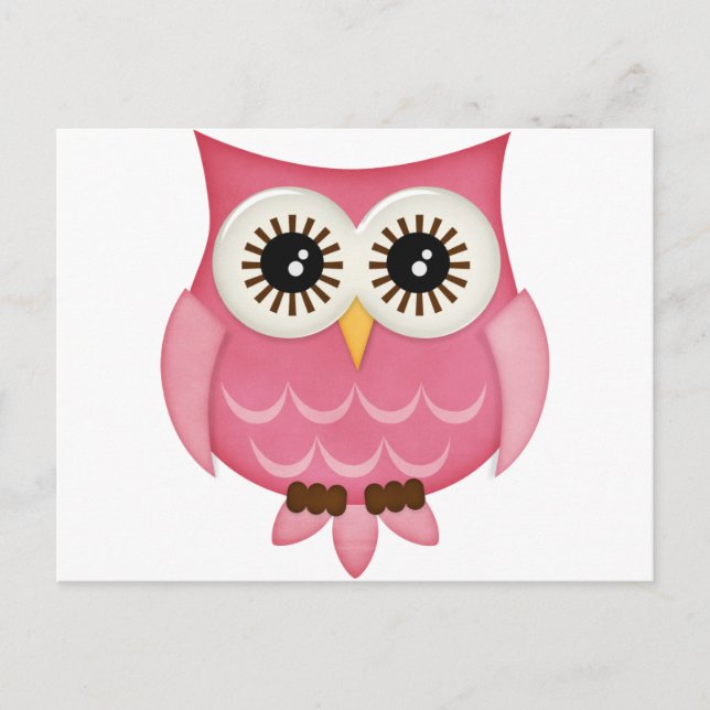 Pink Owls Postkarte (Vorderseite)