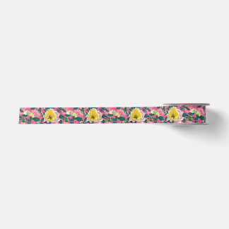 Pink Painted Chinoiserie Floral Satinband