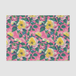 Pink Painted Chinoiserie Floral Seidenpapier