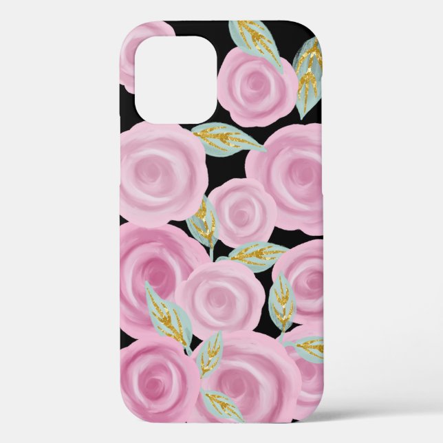Pink Painted Rose Case-Mate iPhone Hülle (Rückseite)