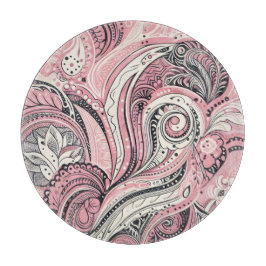 Pink Paisley Das Zuhause Studio Cutting Board Schneidebrett
