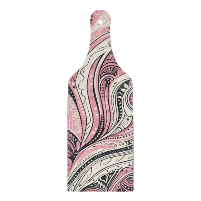 Pink Paisley Das Zuhause Studio Cutting Board Schneidebrett (Vorderseite)