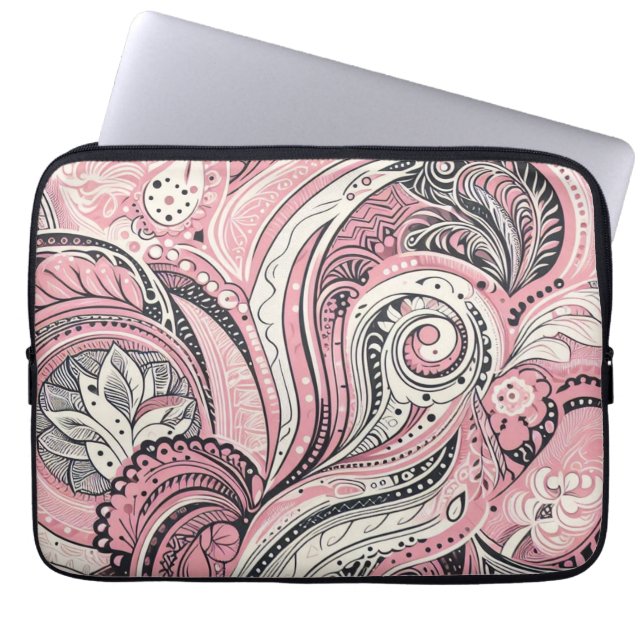Pink Paisley Die Zuhause Studio Laptopschutzhülle (Vorderseite)