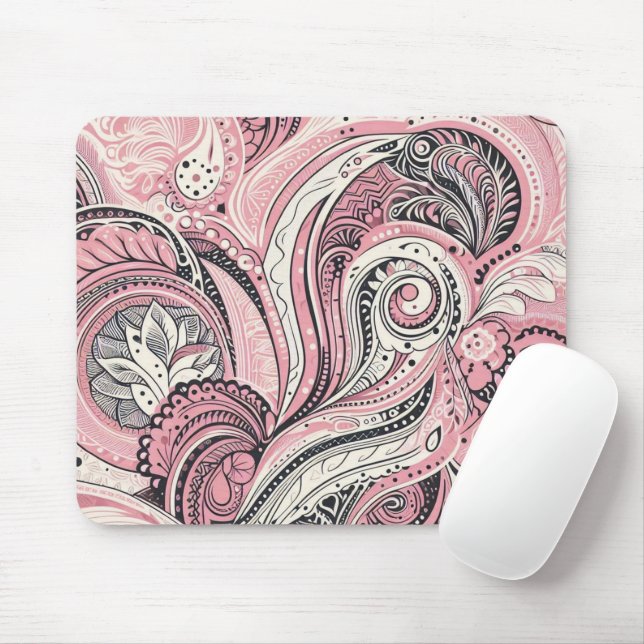 Pink Paisley Die Zuhause Studio Mousepad (Mit Mouse)