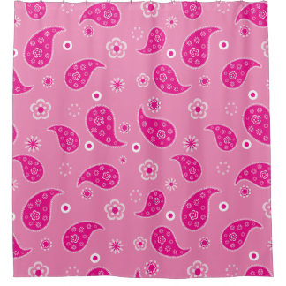 Pink Paisley Duschvorhang