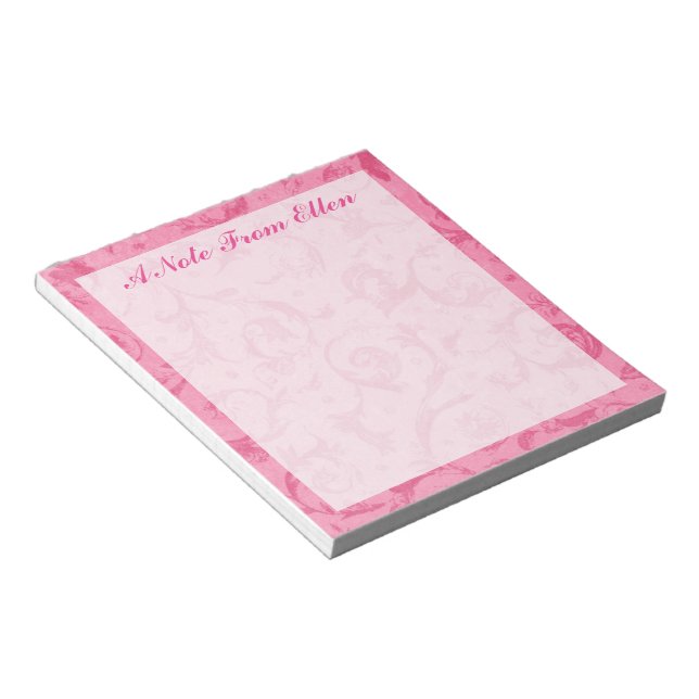 Pink Paisley Notizblock (angewinkelt)