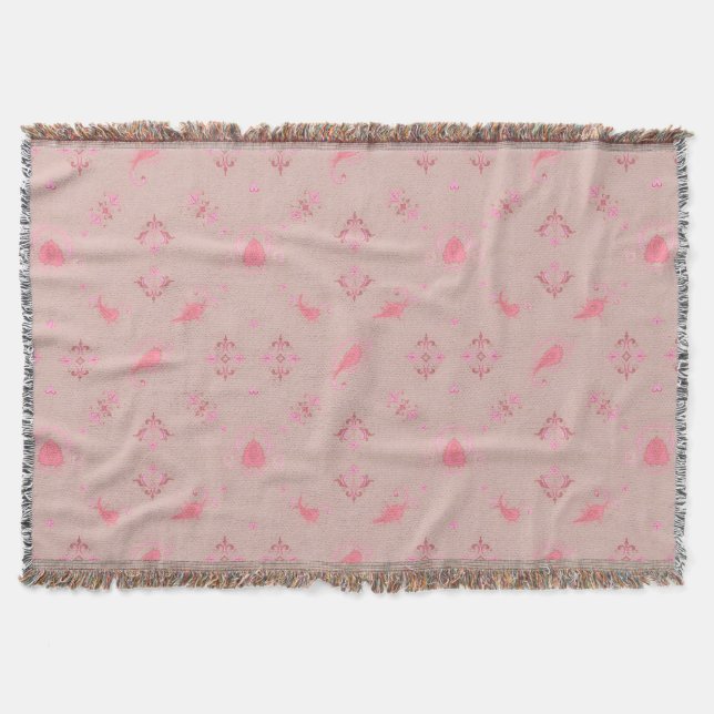 Pink Paisley Pattern Decke (Vorderseite)