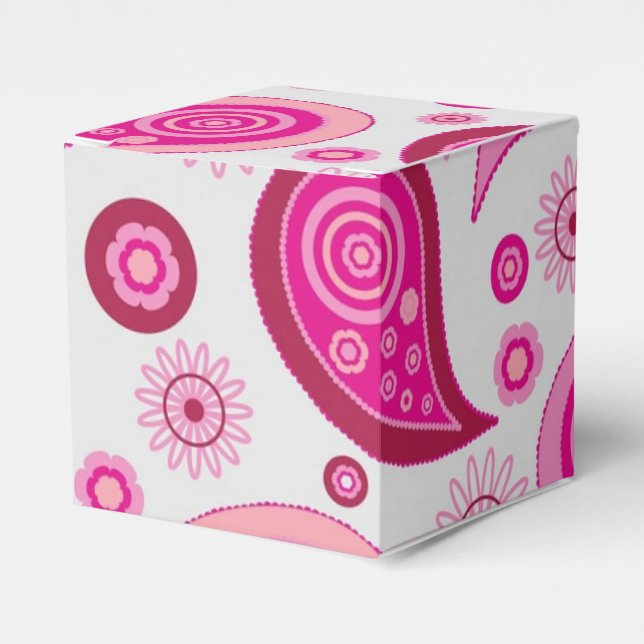 Pink Paisley Pattern Geschenkschachtel (Vorderseite)