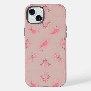 Pink Paisley Pattern iPhone 15 Plus Hülle