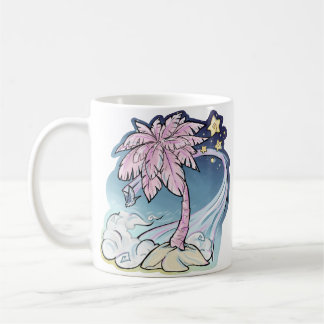 Pink Palm & Blue Bird Tasse