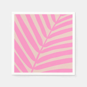 Pink Palm Leaf Serviette
