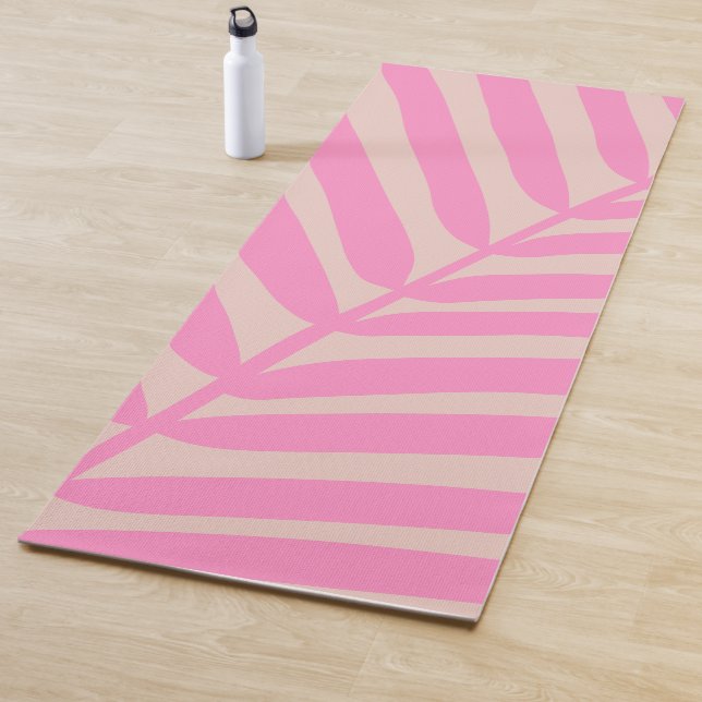 Pink Palm Leaf Yogamatte (Beispiel)