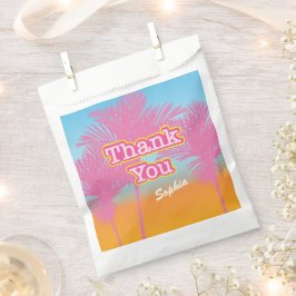 Pink Palm Trees Vielen Dank Geschenktütchen
