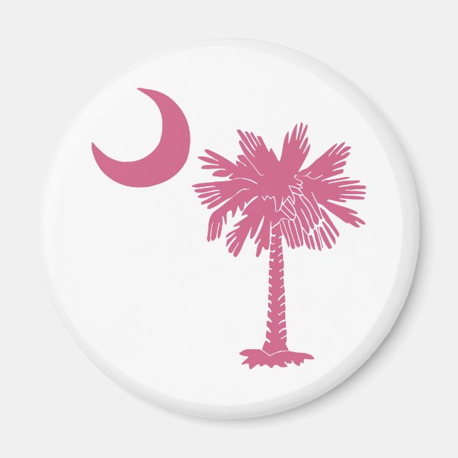 Pink Palmetto Moon Magnet (Vorne)