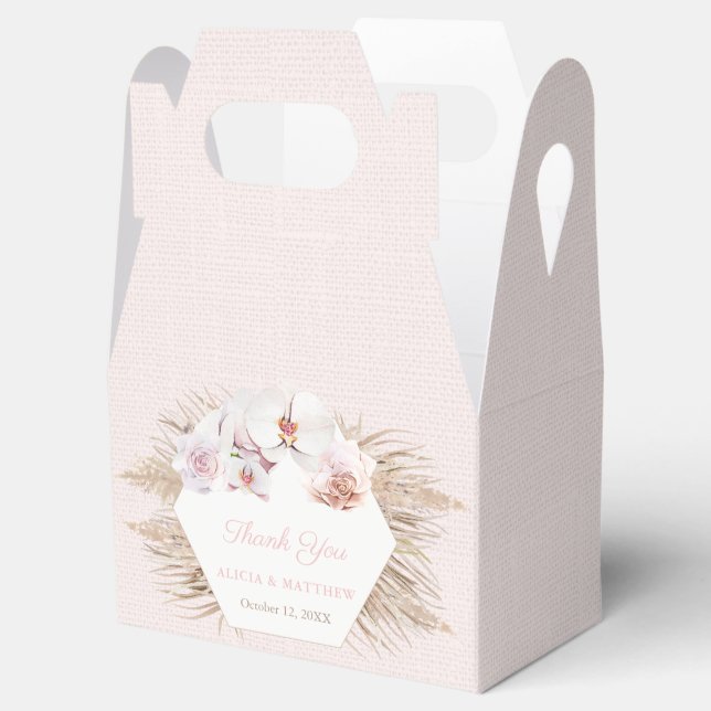 Pink Pampas Gras getrocknete Palmen Blätter Polter Geschenkschachtel (Geöffnet)