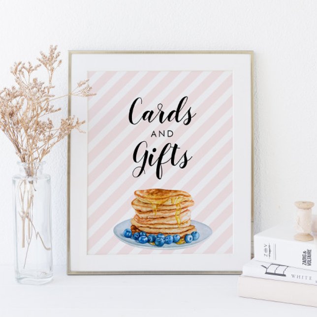 Pink Pancake Brautparty Brunch Cards Schild (Von Creator hochgeladen)