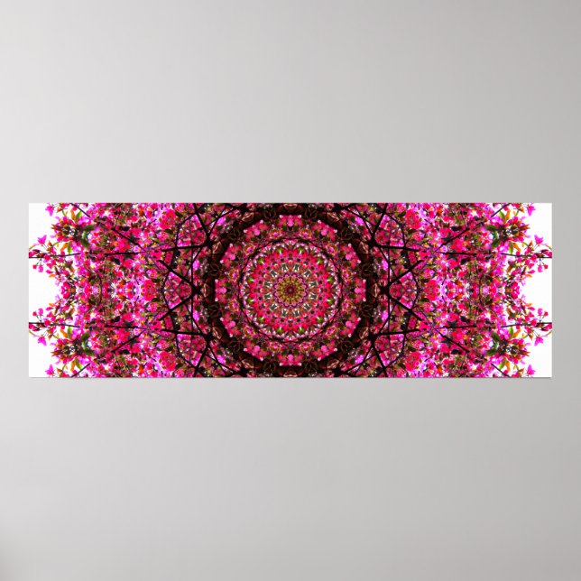 Pink Panoramic Mandala Poster (Vorne)