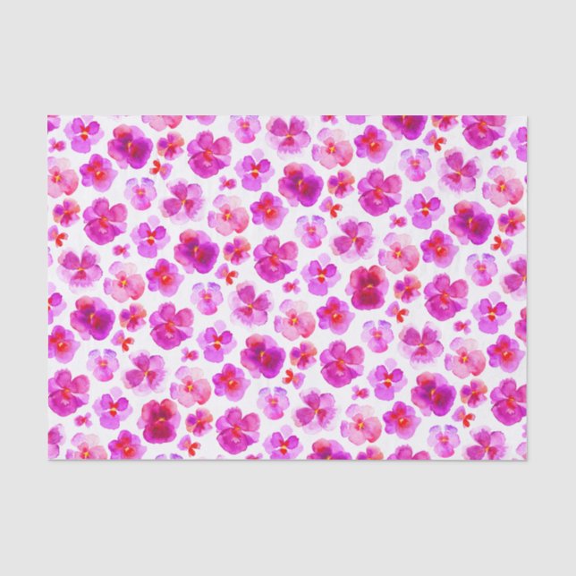 Pink pansy Aquarellpapier Blume Seidenpapier (Vorderseite)
