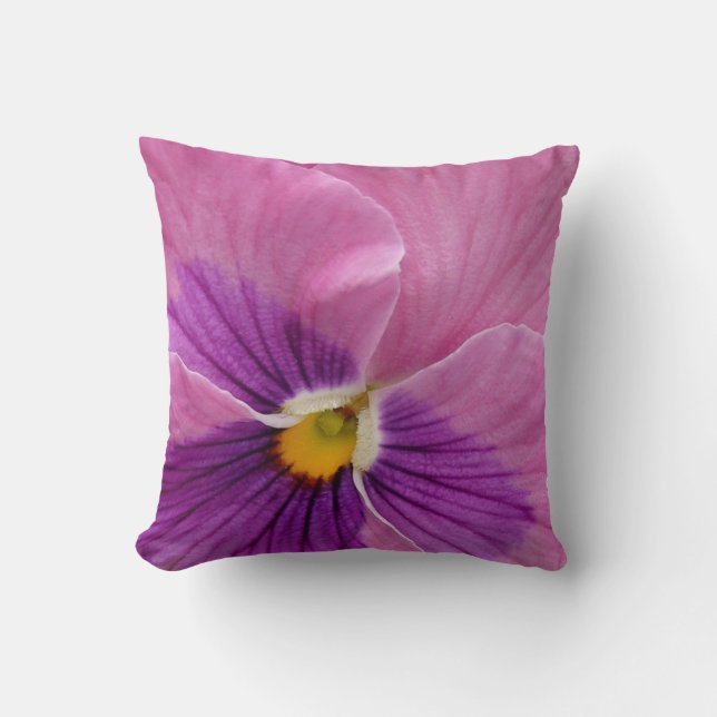 Pink Pansy Kissen (Vorderseite)