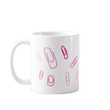pink paper clip retro design