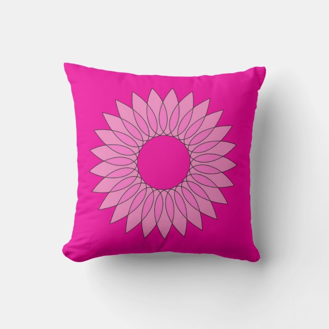 Pink Paradise Reversible Throw Kissen (Vorderseite)