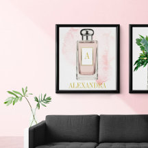 Pink Parfüm Flasche Chic Monogram Personal