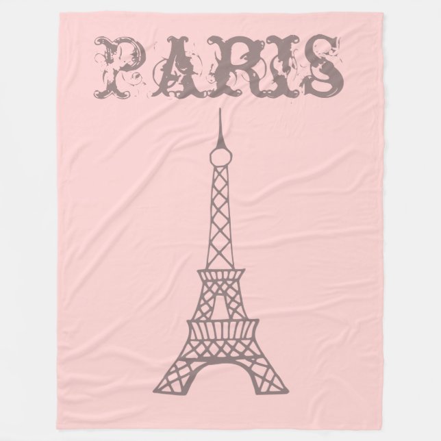 Pink Paris Eiffel Tower Blanket Geschenk Fleecedecke (Vorderseite)
