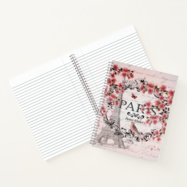 Pink Paris Frühjahr Notizbuch (Innenseite)