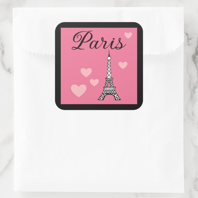 Pink Paris Stickers (Tasche)