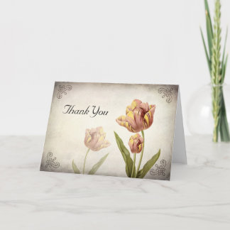 Pink Parrot Tulip Danke Karte