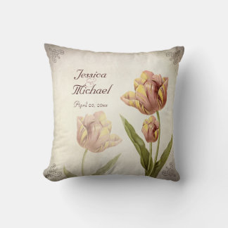 Pink Parrot Tulip Personalisiertes Jubiläum Kissen