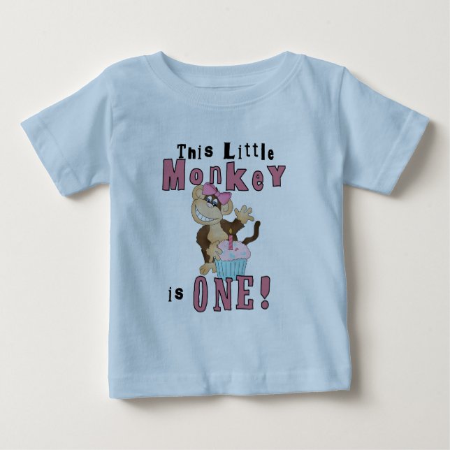 Pink Party Singe 1er Anniversaire Tshirts et cadea (Devant)