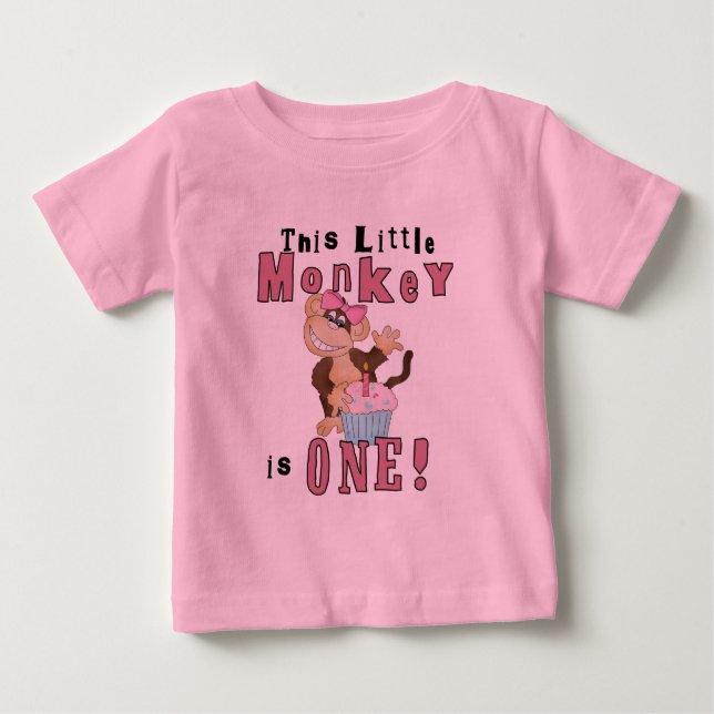 Pink Party Singe 1er Anniversaire Tshirts et cadea (Devant)