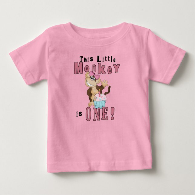 Pink Party Singe 1er Anniversaire Tshirts et cadea (Devant)