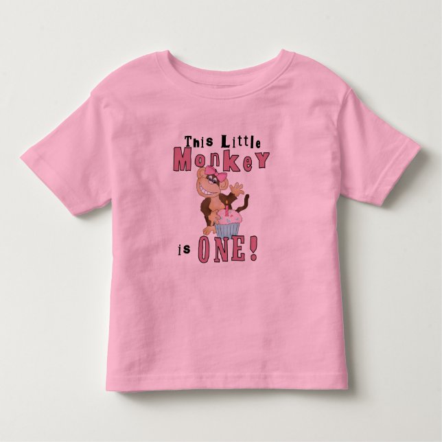 Pink Party Singe 1er Anniversaire Tshirts et cadea (Devant)