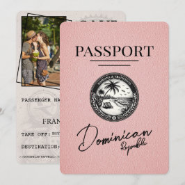 Pink - Pass für die Dominikanische Republik Save t Save The Date